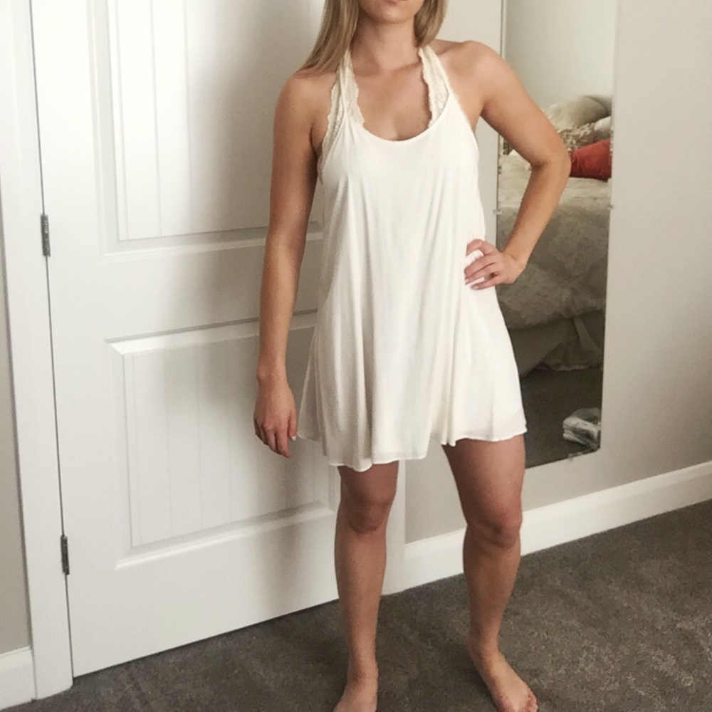 Cream colored loose sundress